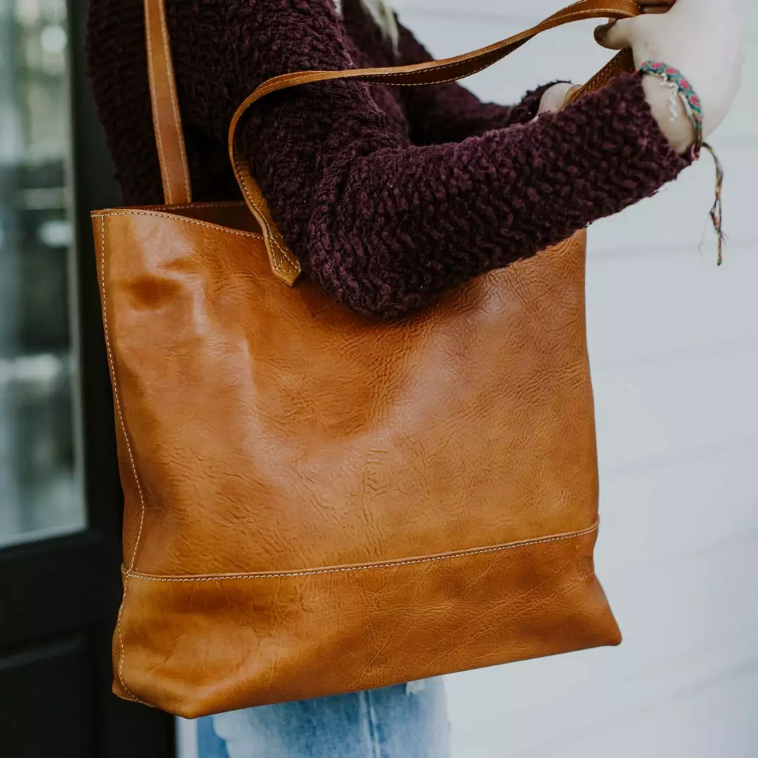 Buffalo Jackson Trading Co. Madison Leather Tote Bag | Saddle Tan Leather Totes 12 Buffalo Jackson Trading Co. Madison Leather Tote Bag | Saddle Tan Leather Totes