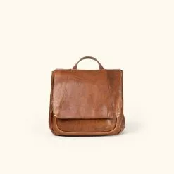 Buffalo Jackson Trading Co. Walker Small Leather Backpack | Rustic Tan