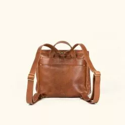 Buffalo Jackson Trading Co. Walker Small Leather Backpack | Rustic Tan