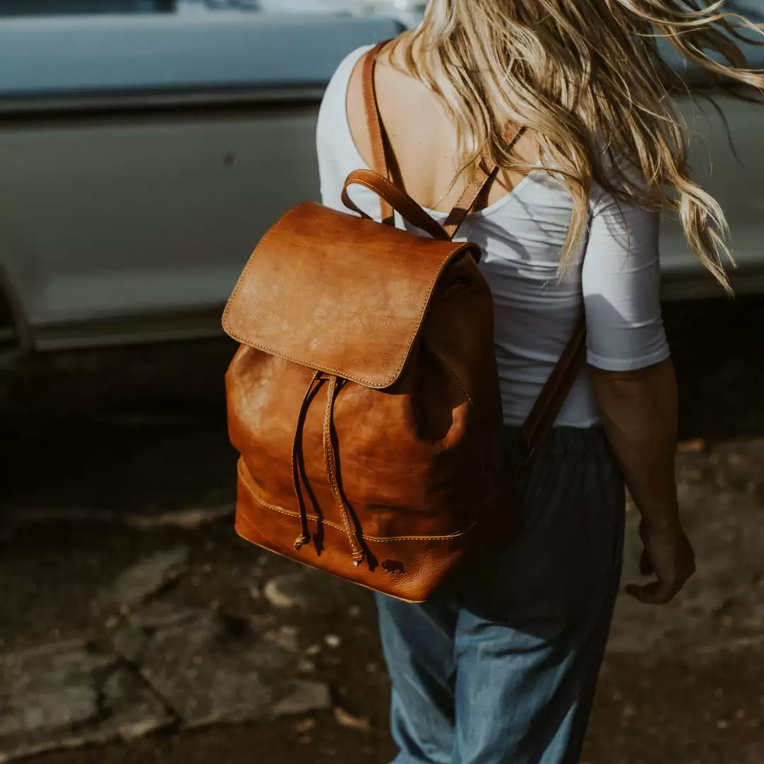 Buffalo Jackson Trading Co. Madison Leather Backpack | Saddle Tan Leather Backpacks 10 Buffalo Jackson Trading Co. Madison Leather Backpack | Saddle Tan Leather Backpacks