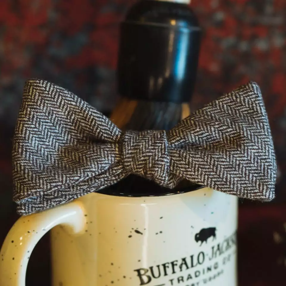 Buffalo Jackson Trading Co. Herringbone Wool Bow Tie | Brown Apparel 3 Buffalo Jackson Trading Co. Herringbone Wool Bow Tie | Brown Apparel